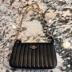 Coach Nolita 19 With Linear Quilting with extender chain